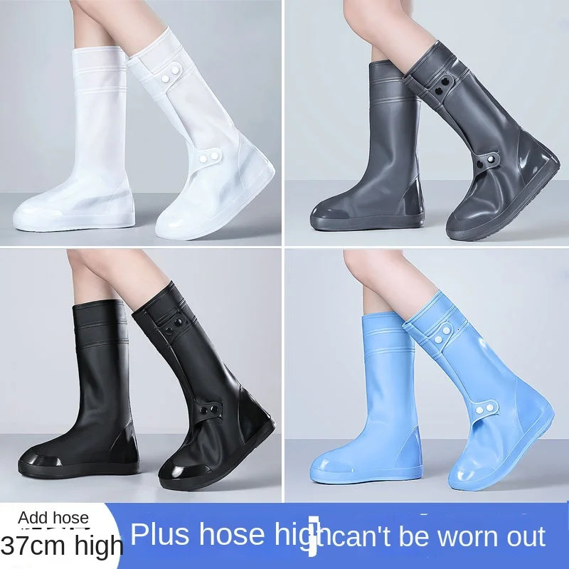 Rain proof shoes rain proof boot cover anti slip thick wear-resistant silicone rain shoe cover womens high water shoes 241126