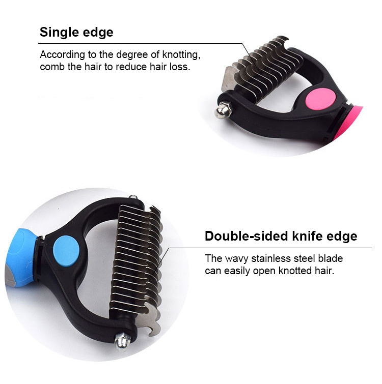 High Quality Household Large dogs Double Side Pet Comb Brush Cleaning Pet Grooming Brush Pet Products
