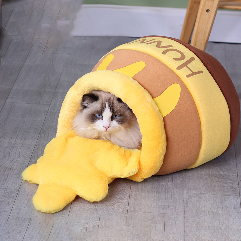 Shenzhen Korea Pet Supplies Winter Warm Cat Kennel Plush Bed