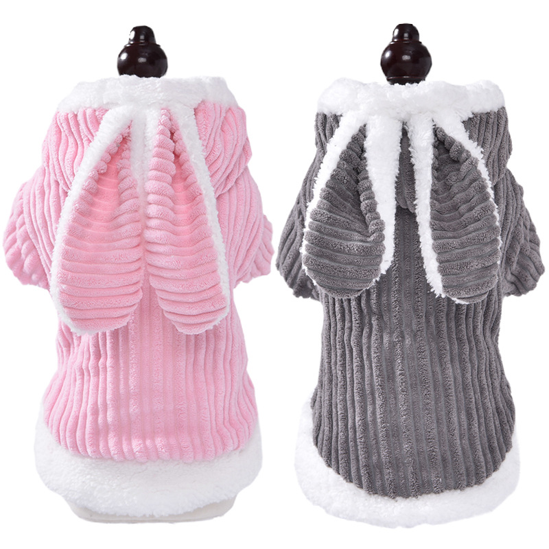 Warm Thick corduroy Pet Clothes Cute Funny Sport Cartoon Style Apparel Dogs Cats Small XL XXL Sizes Winter Spring Holidays