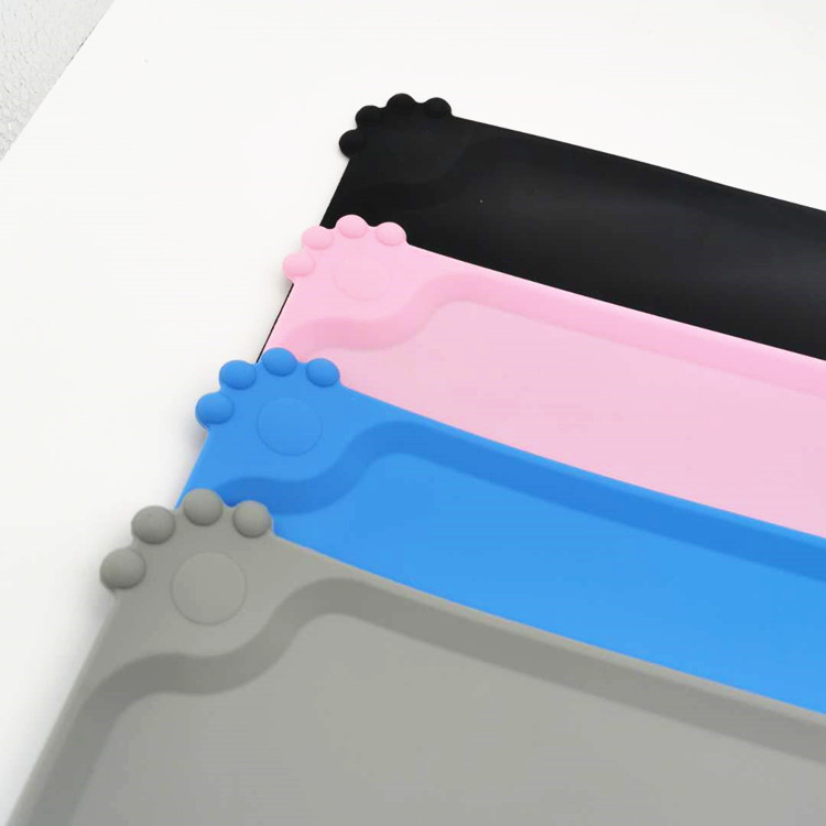 Non Slip Silicone Pet Bowl Mat Silicone Coated Pet Release Liner Mat