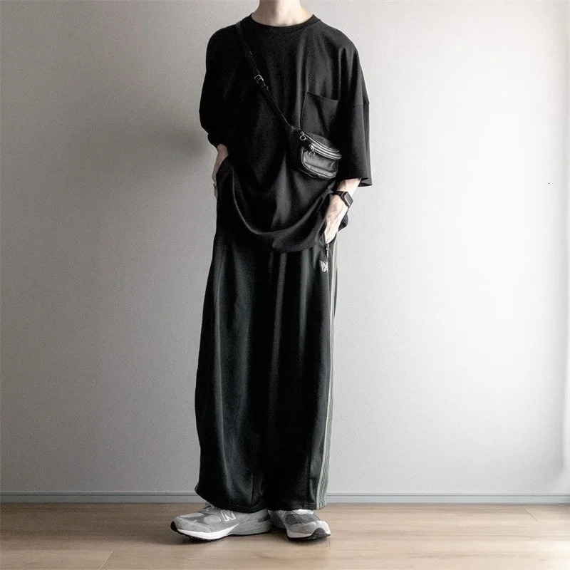 Needles Pants Men Women 1 Wide Leg Needles Track Pants Butterfly Sweatants AWGE Sport Trousers 240419 w250430