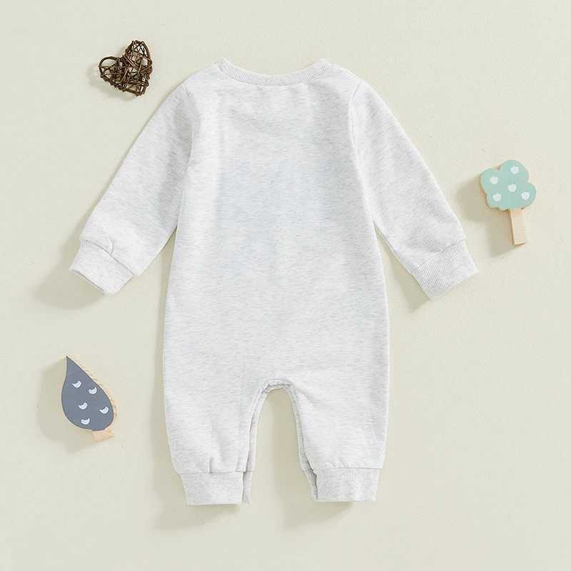 Clothing Sets Infant Boy Hooded Romper with Cute Animal Print and Zipper Closure for Cozy Winter Wear H241126
