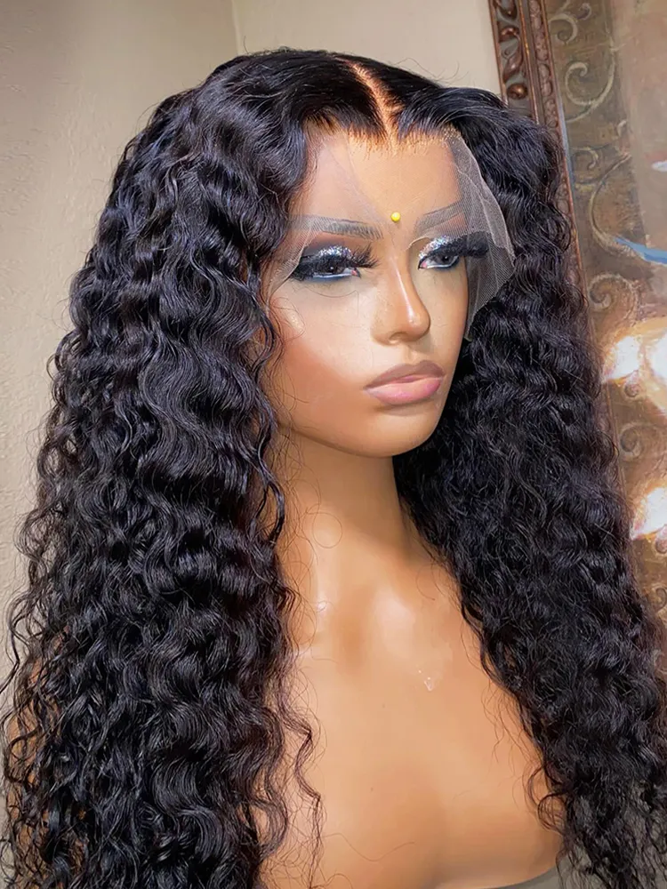 40 Inch Curly 13X4 Front 220 Density Brazilian Wigs For Women Deep Wave 13X6 HD Lace Frontal Wig Human Hair 250520