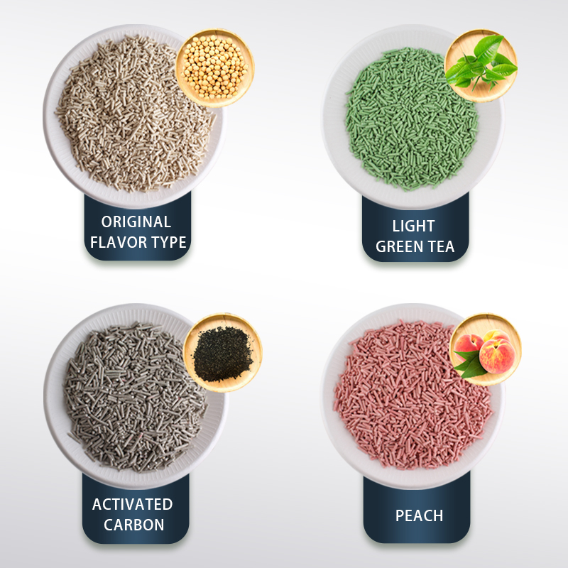 Tofu cat litter 6L pack to remove odors and not stick to the bottom. Four flavors dissolve in water and can be shipped loose