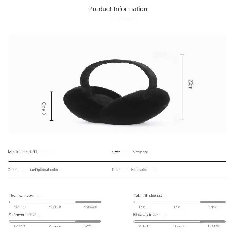 Foldable Earmuffs For Women Winter Warmth Ear Protectors Korean Version Student Imitation Rabbit Hair Thickened Plush EarmuffsXJ241126