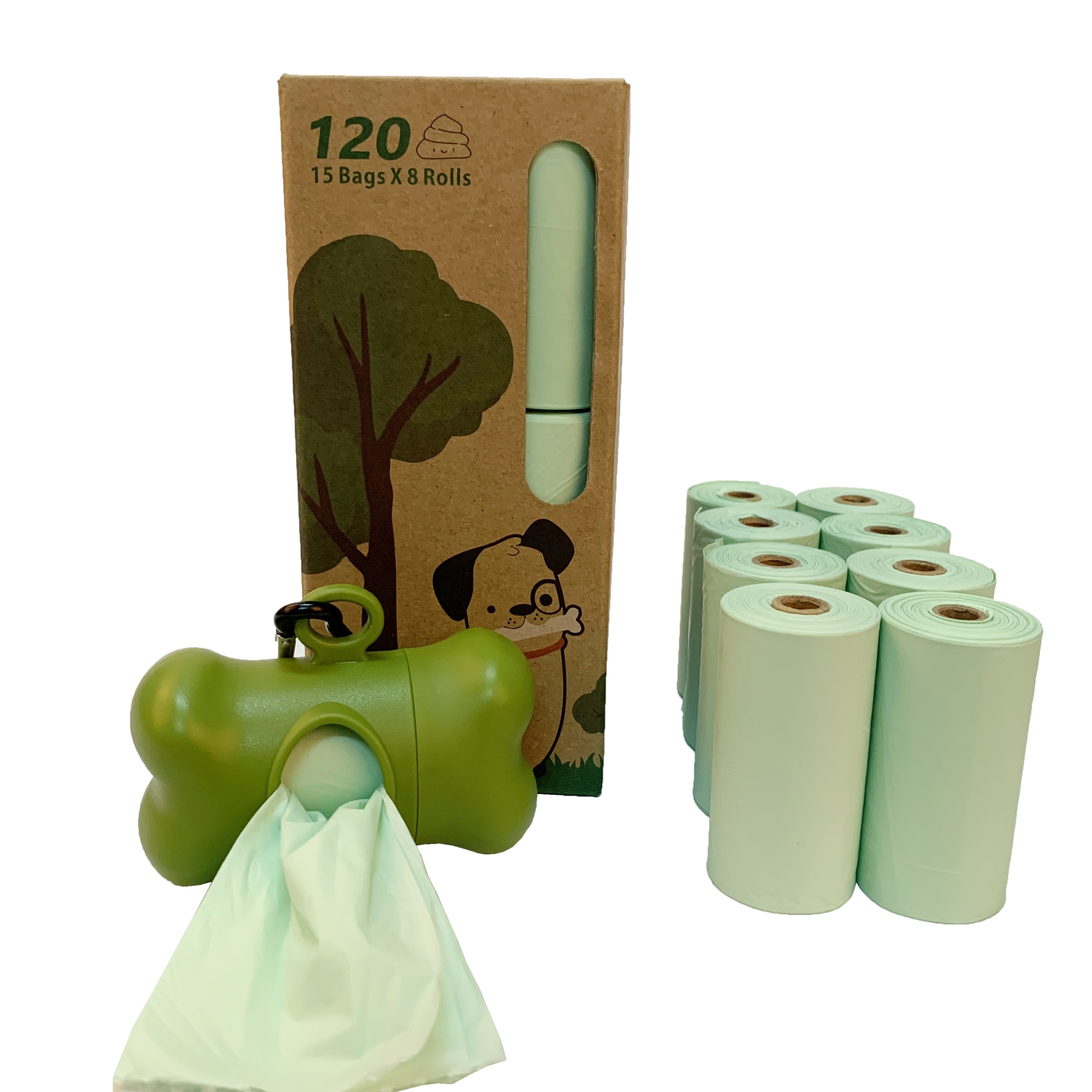 100 biodegradable cornstarch bpi certified dog poo waste bag poop bag scented doggy poo bags