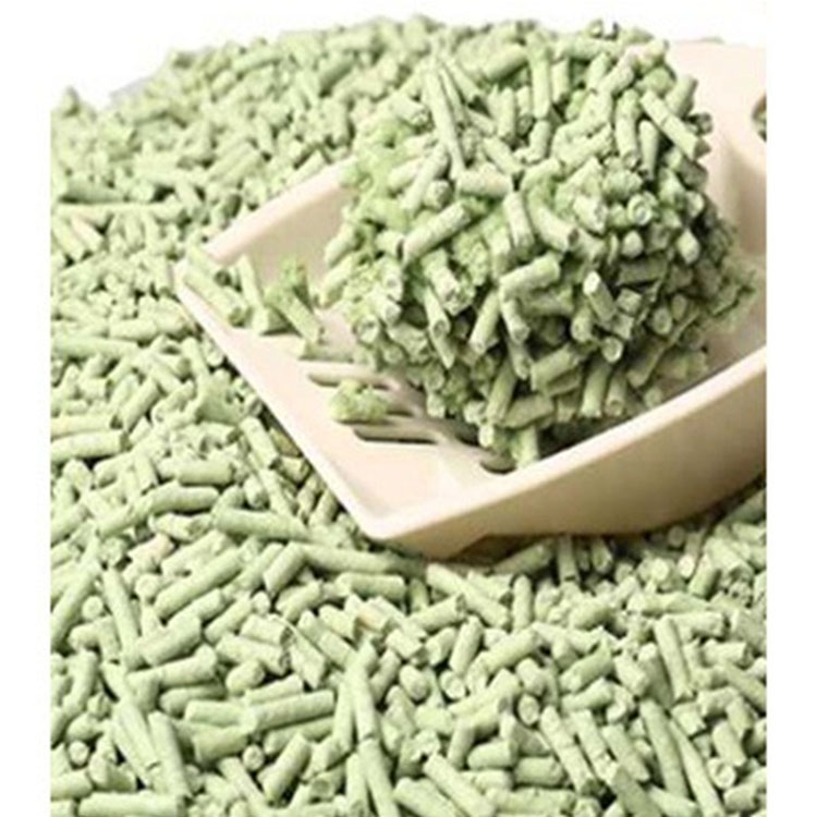 Oem Manufacture Bentonite Crushed Cat Litter Irregular Shape Premium Green Tea Tofu Cat Litter