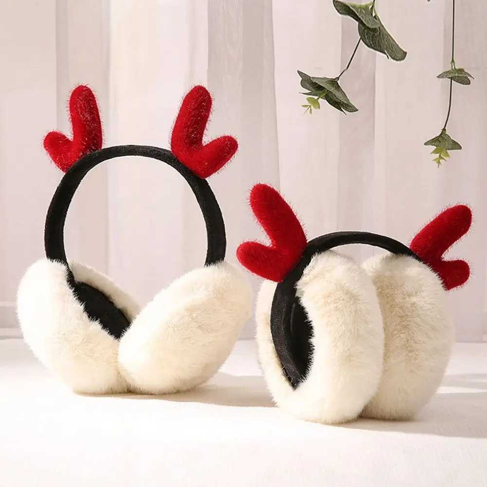 Autumn Winter Christmas Earmuffs Women Men Ear Warmer Plush Solid Color Adjustable Foldable Ear Muffs Earfl EarmuffsXJ241126