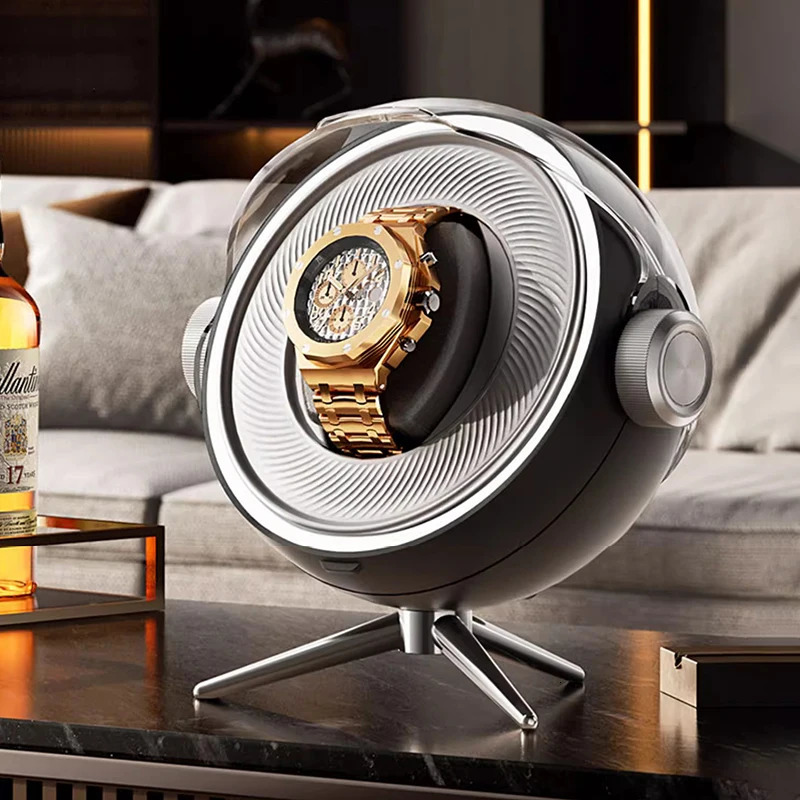 LED watch winding machine for automatic watch box mechanical watch storage box organizer rotation silent display box exhibition hall 241125