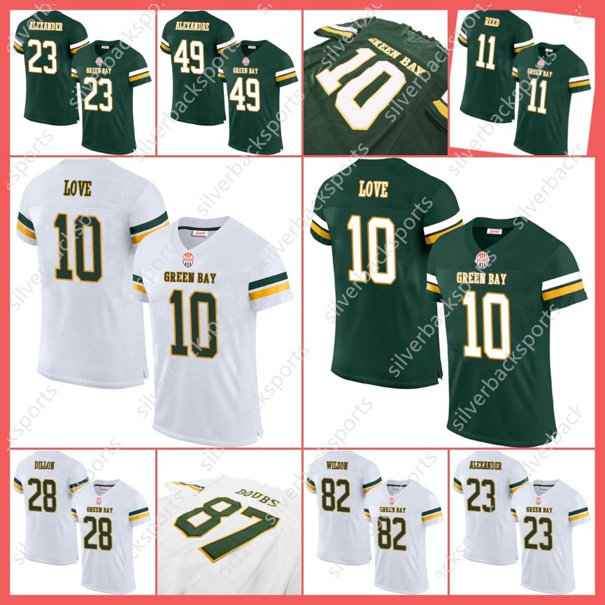 Shxinet DIY Football Jerseys Bey 10 Love Christian 12 Rodgers Aaron Jones Dillon Randall Cobb Quay Walker 4 Favre Custom All ed Name and Number This b