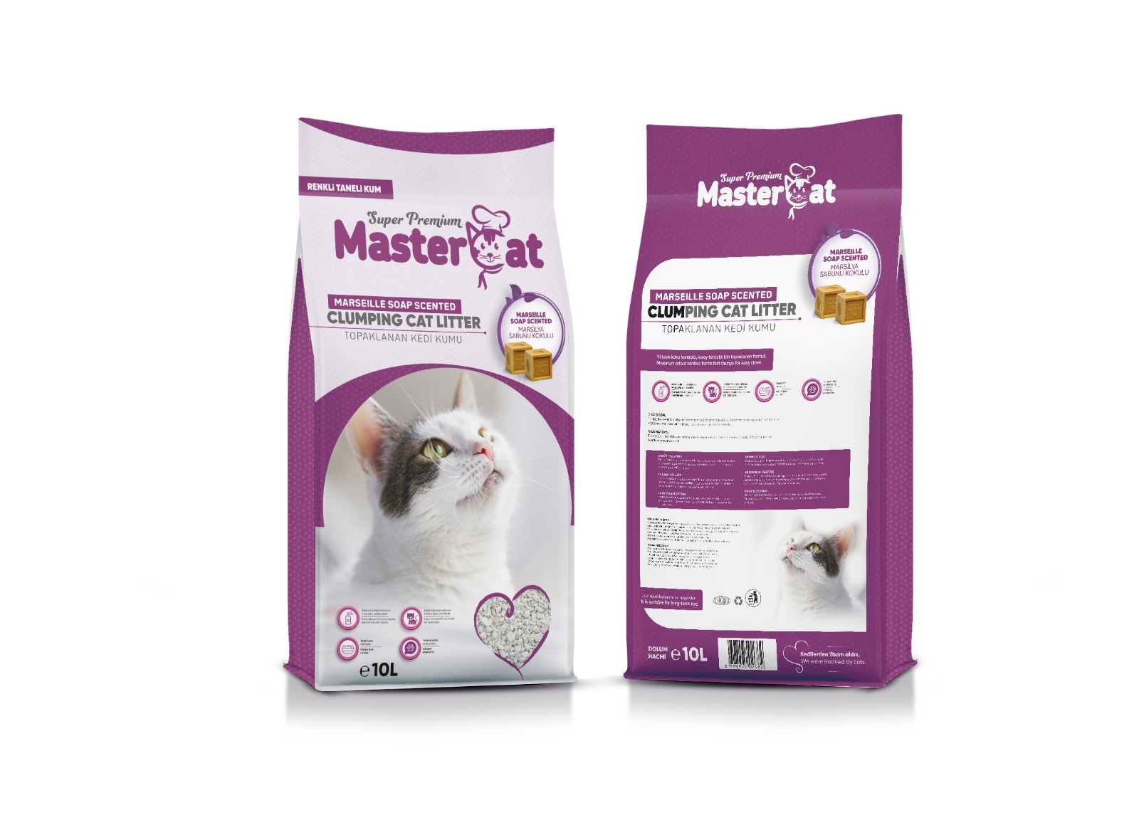 High Quality 10L MasterCat Sand Bentonite Cat Litter Box with Fast Clumping Marseille Soup Scent Wholesale for Cats