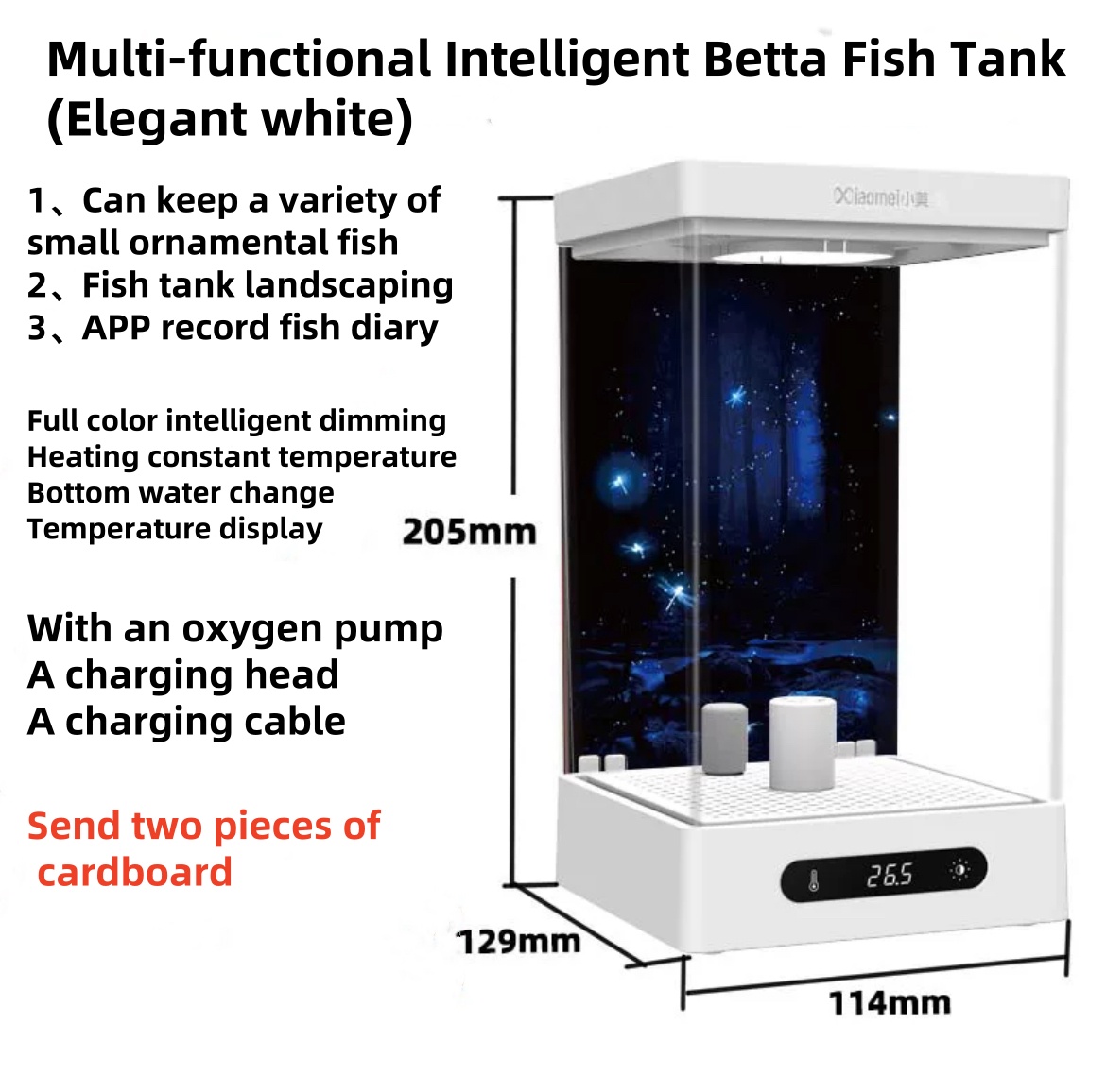 High Transparency ABS Plastic Shell Square fish tank GoldfisTankh aquarium With Cover