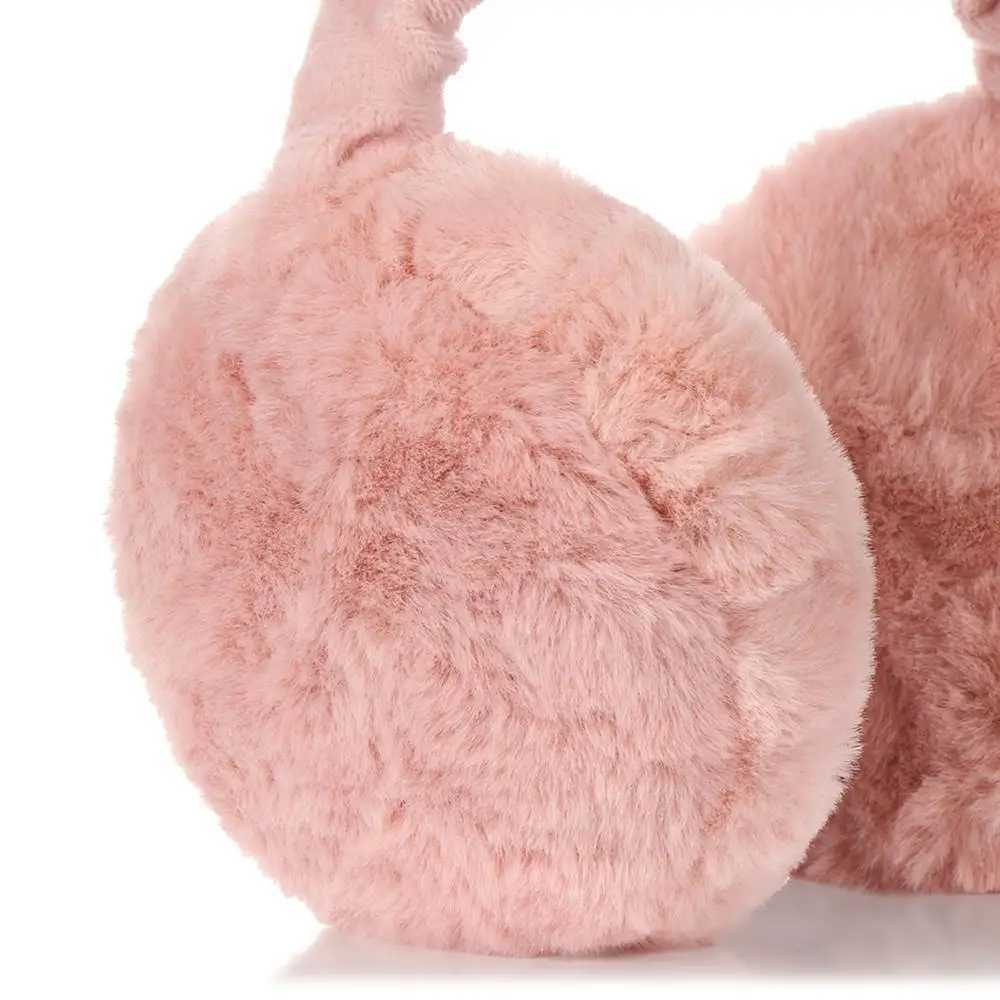 Fashionable unisex winter ear warmers for women plush solid color comfortable ear cushions W241126