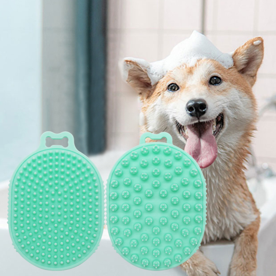2024 Eco-Friendly 2 in 1 Silicone Shampoo Brush & Hair Scalp Massage Body Scrubber for Pet's Shower