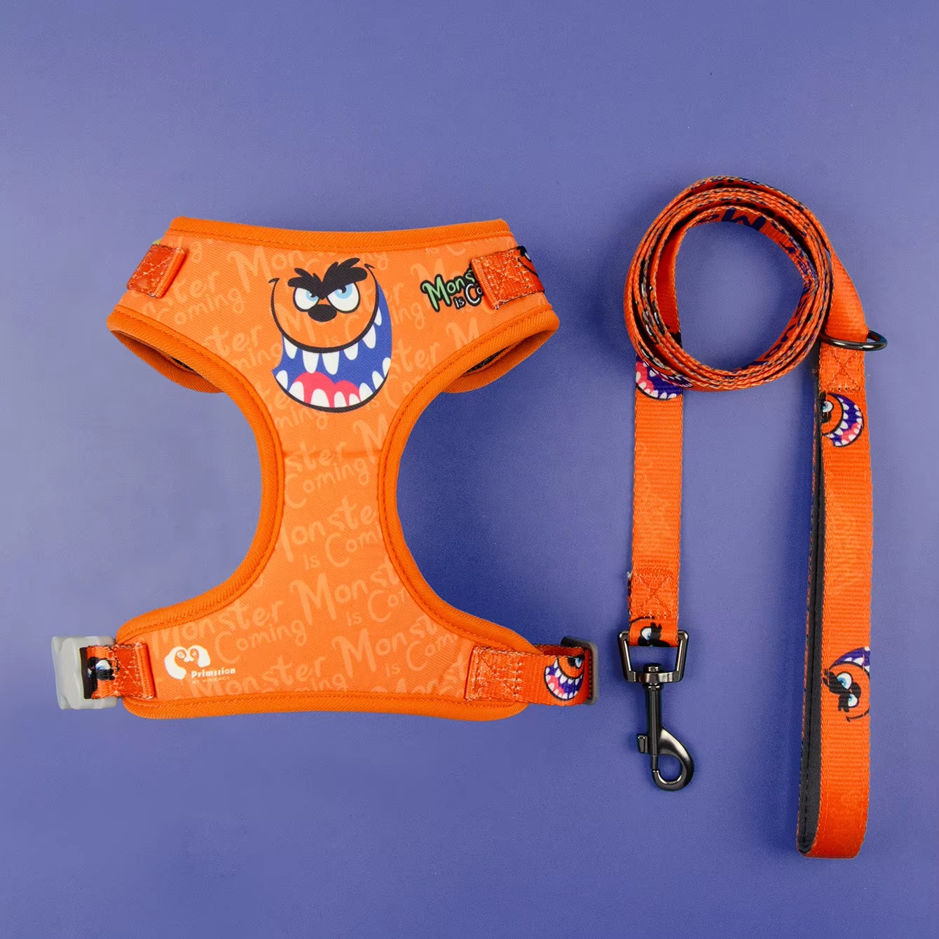 MIDEPET Pet Gear Set Pet Halloween Gift Designer Funny Monster Series With High Quality Pet Harness And Leash Set Personalized
