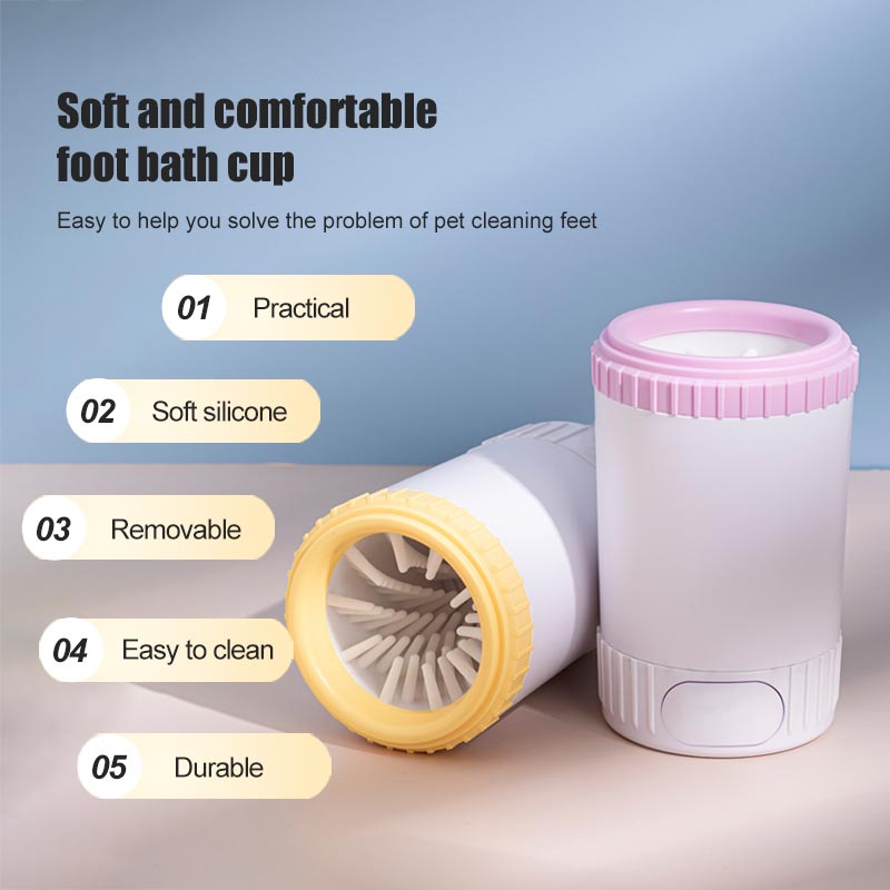 Factory Wholesale Pet Paw washer Safe and Durable Soft Silicone Portable Paw Washer Cleaner For Dogs