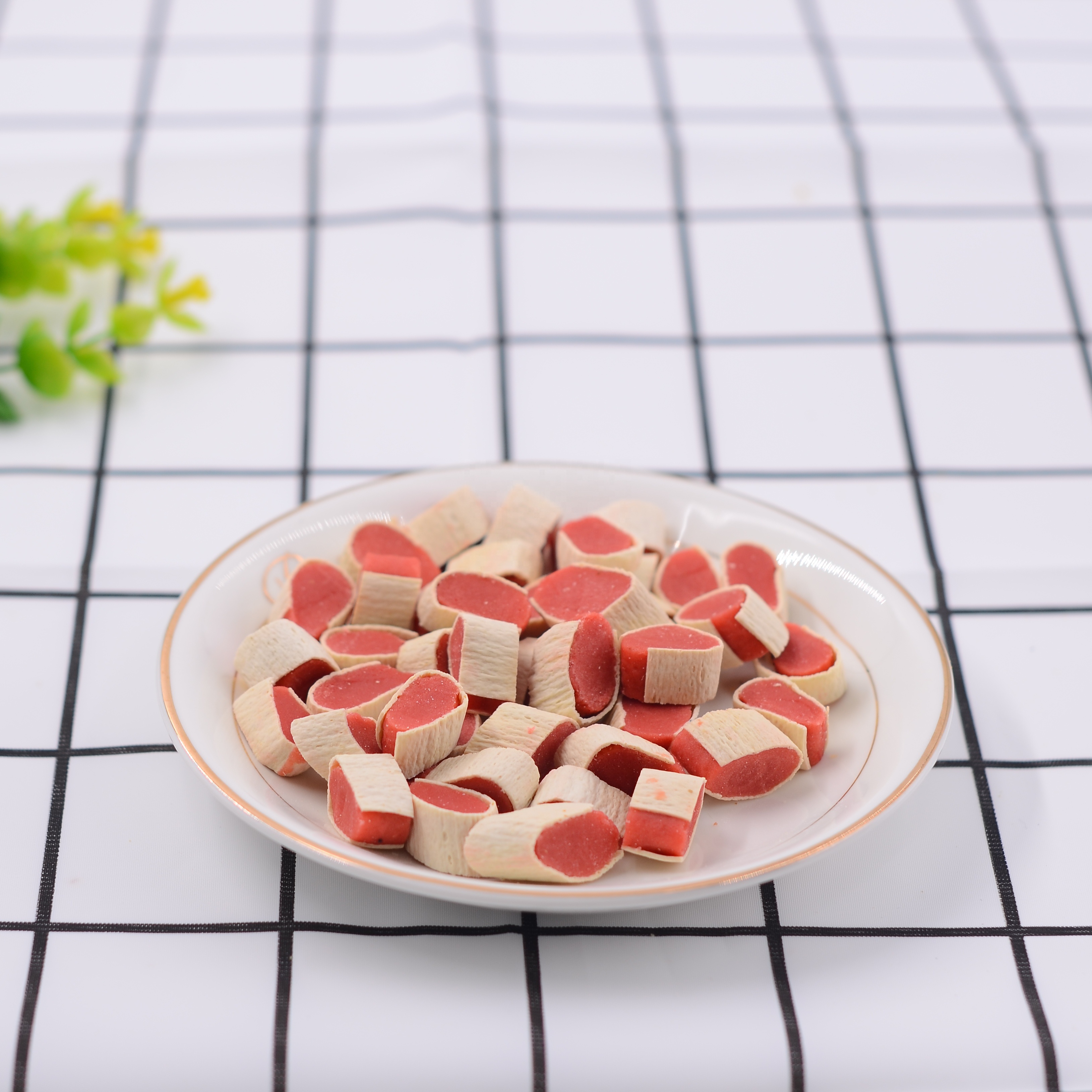 New Special duck fish cube dog food chicken yolk pet Treats natural dog snacks chicken sausage pet food