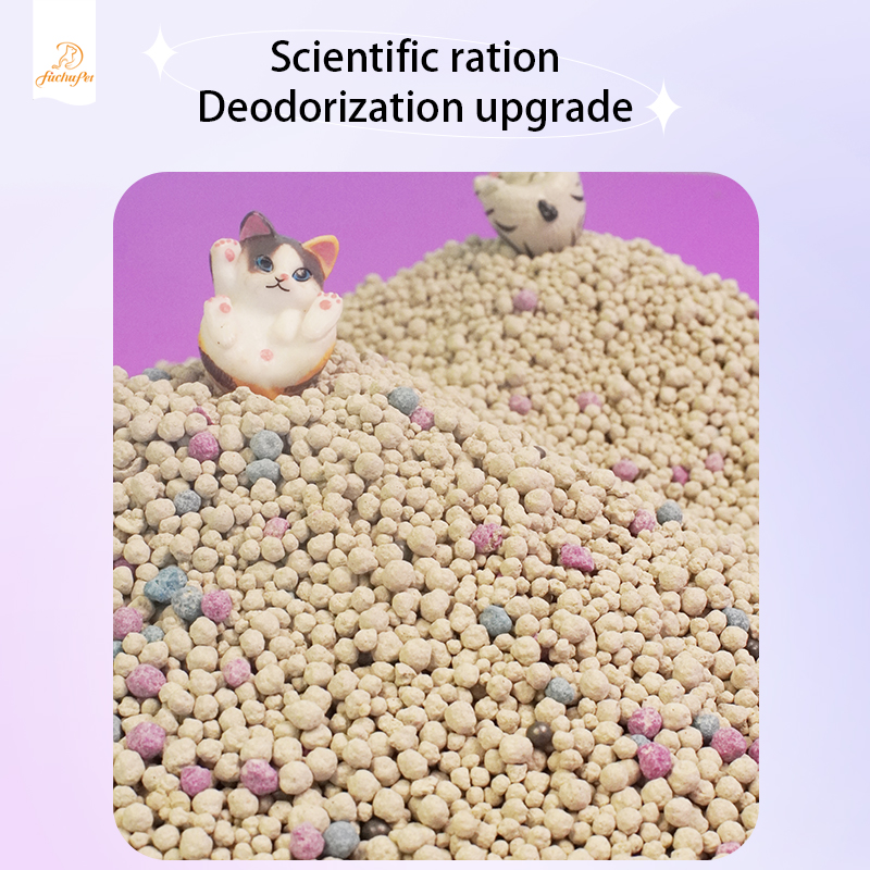OEM Factory Cat Litter Sale Natural Organic Clumping Premium Fragrant Ball Shape Clay Bentonite Cat Litter Sand
