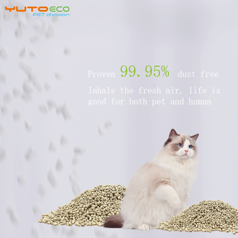 Low Tracking Plant Fiber Cat Litter Natural Flushable Fast Clumping Strong Water Absorption Deodorizing Fast Drying Cat Litter