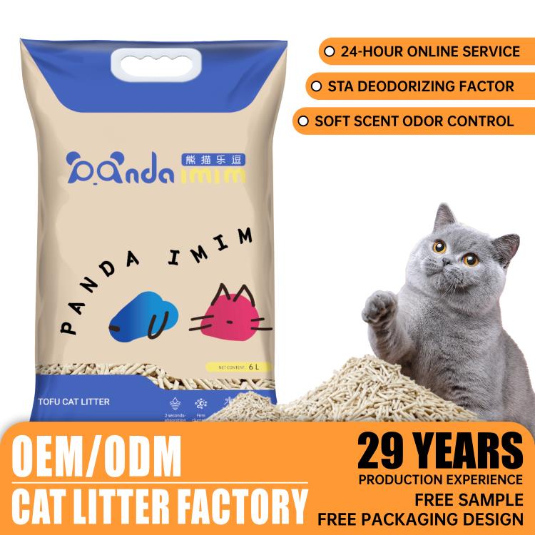 New Trend OEM&ODM Wholesale tofu cat litter premium flushable tofu cat litter green tea cat litter sand tofu