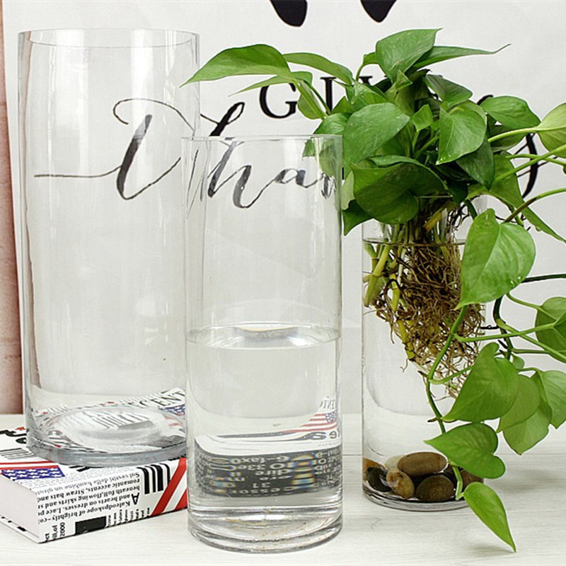 Aquarium Tank Acrylic Mini Fish Bowls Flower Vase Tube Home Office Decor Desk Aquatic Supplies Perspex Cylindrical Pet akvaryum