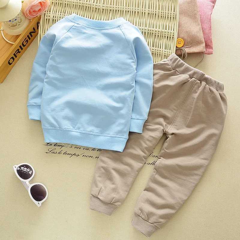 Clothing Sets 2020 Spring Fashion Style Autumn Cartoon Elephone Baby Boys Sets Long Sleeve Shirt + Jeans Pants 2Ps Children Kids Clothing H241126