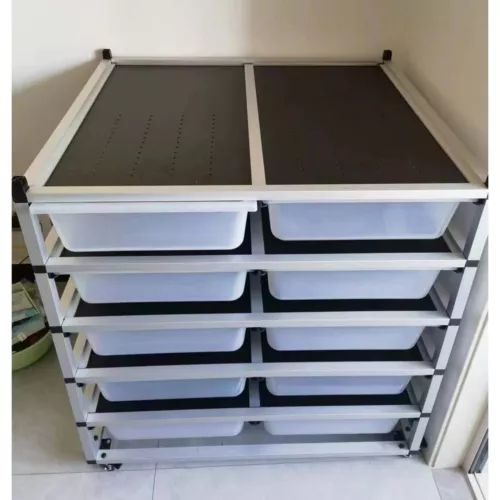 Stacked Metal rack system 10-layer new PP tray snake breeding rack display rack pet cages