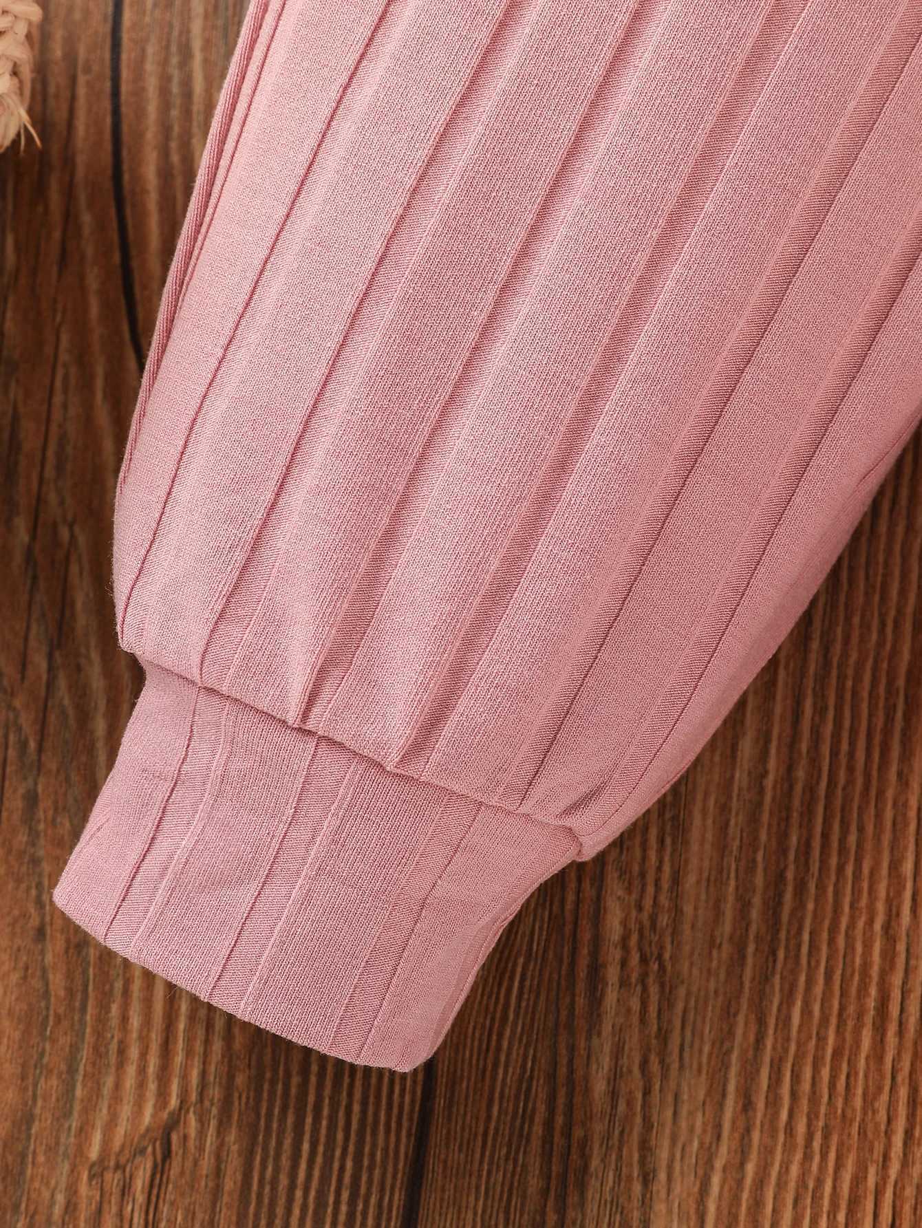 Clothing Sets Baby Girls Newborn Infant 3Pcs Long Sleeve Solid Romper Pants with Headband Spring Fall Casual Clothes Set H241126