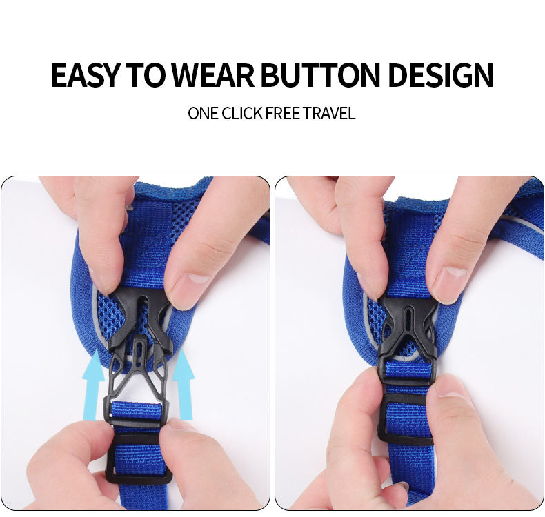 Pet Supplies Reflective Nylon Adjustable Outdoors Dog Harness Collar Leash