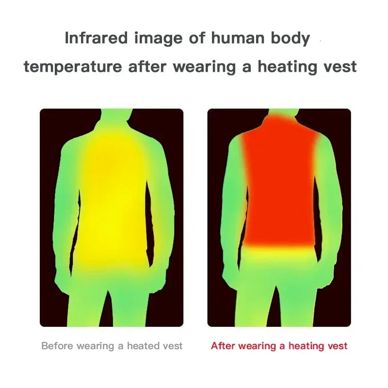 21 Areas Heated Vest Men Women USB Electric Heating Jacket Winter Body Warmer 6XL Oversized Hunting Hiking Cotton Coat 241125