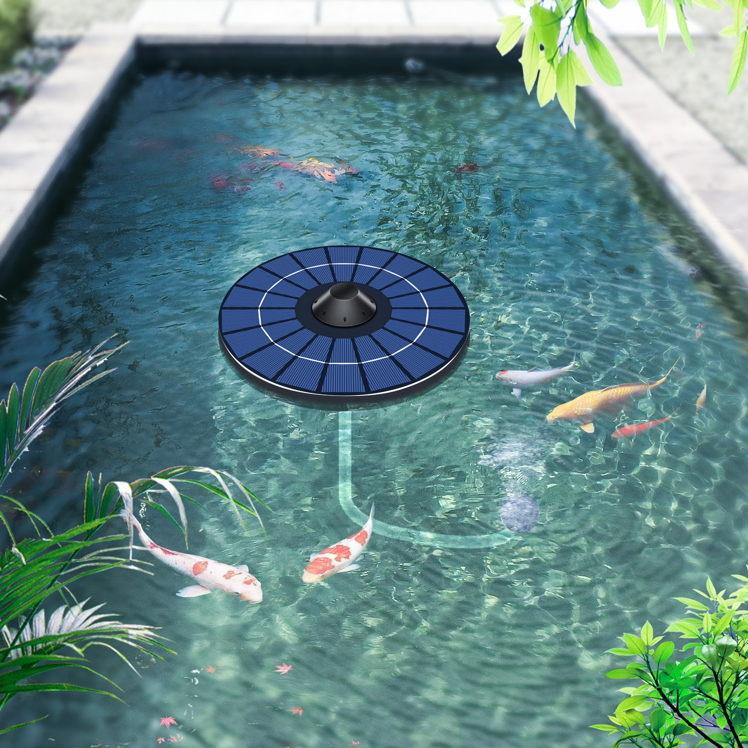 Energy-saving Solar Panel Powered Outdoor Fishing Portable Auto Offering Max Oxygen Water Air Pump