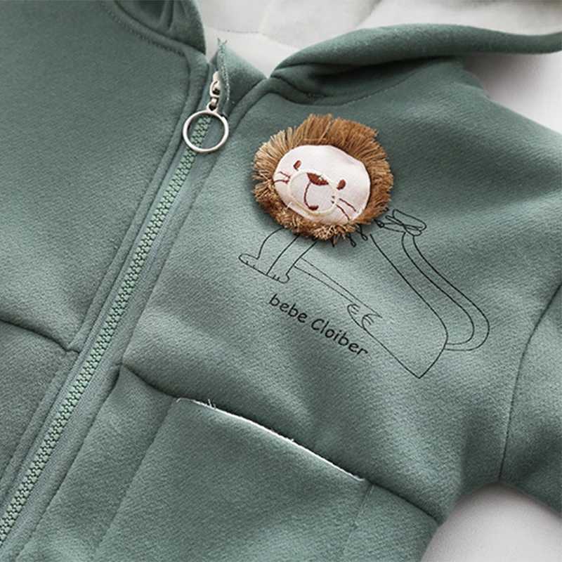 Clothing Sets Baby Boys Clothing Set Autumn Baby Girls Cartoon Lion Hoodies Jacket Pants Bag 3Pcs Suit For Kids Casual Outfits Warm Costume H241126