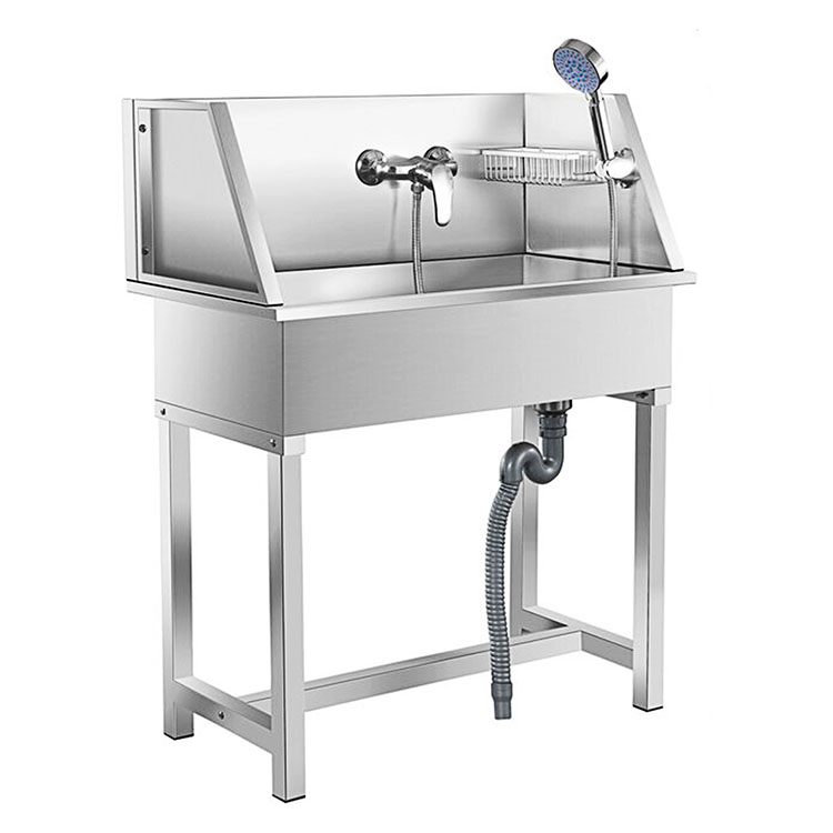 Hayeapet Small stainless steel animal washing machine dog grooming tub pet bathtub with hair dryer