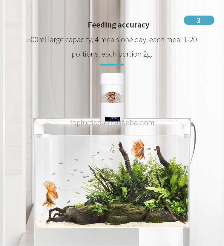 Aquarium accessories fish feeder tank 4 meals timed feeder