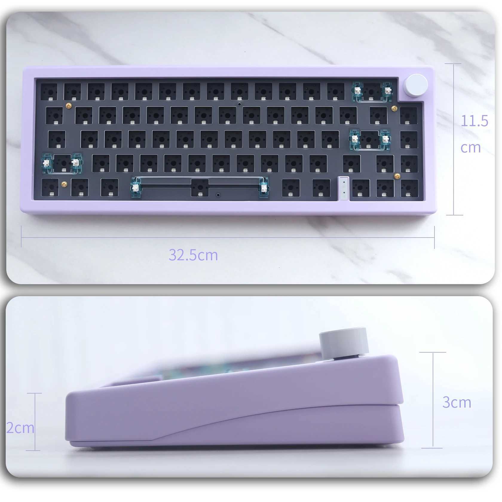 GMK67 65% pad 2.4G wireless hot swappable Custi mechanical keyboard kit RGB backlight Y241126