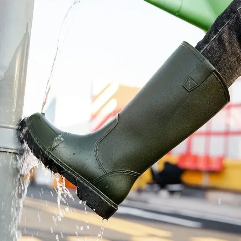 Mens rainproof boots waterproof agricultural mens shoes high and long mud Galohes urban rubber original wear-resistant 241126