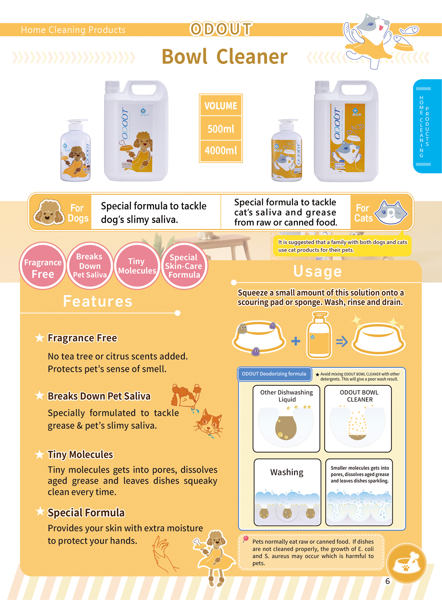 Do Not Wash Pet Bowls with Ordinary Bowl Cleaners! Get the Professional Pet Bowl / Utensil Cleaner Designed for Cats!