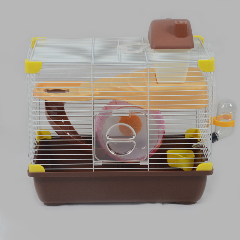 The standard brown hamster cage is more suitable for home use in a discount pollution-free plastic