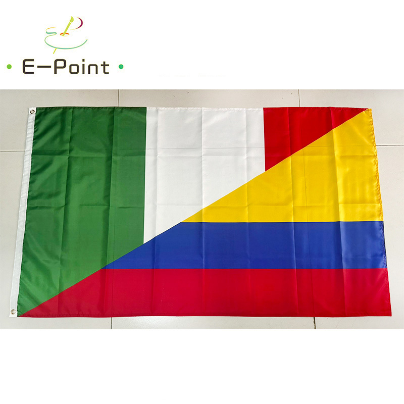 Italy Colombia Friendship Flag Banner for Home & Garden (Sizes Available: 60x90cm / 90x150cm)
