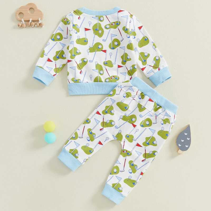 Clothing Sets Boys 2-Piece Set Dinosaur Print Hoodie with Matching Jogger Pants for Boys Casual Fall Outfit for Kids H241126