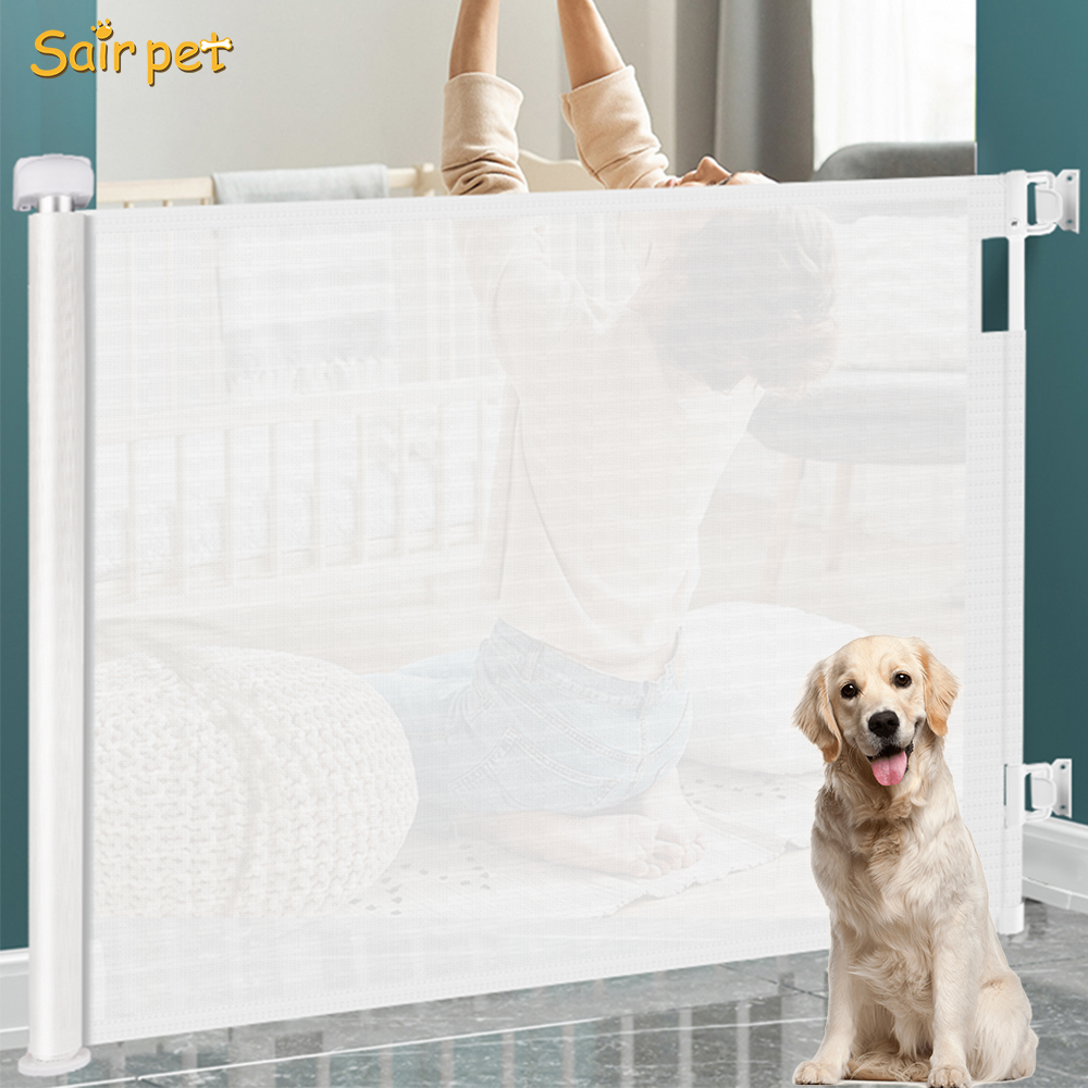 Best Selling New Design Child Dog Doorways Or Stairs Super Wide Mesh Door Fence Baby Retractable Pet/kids Safety Gate