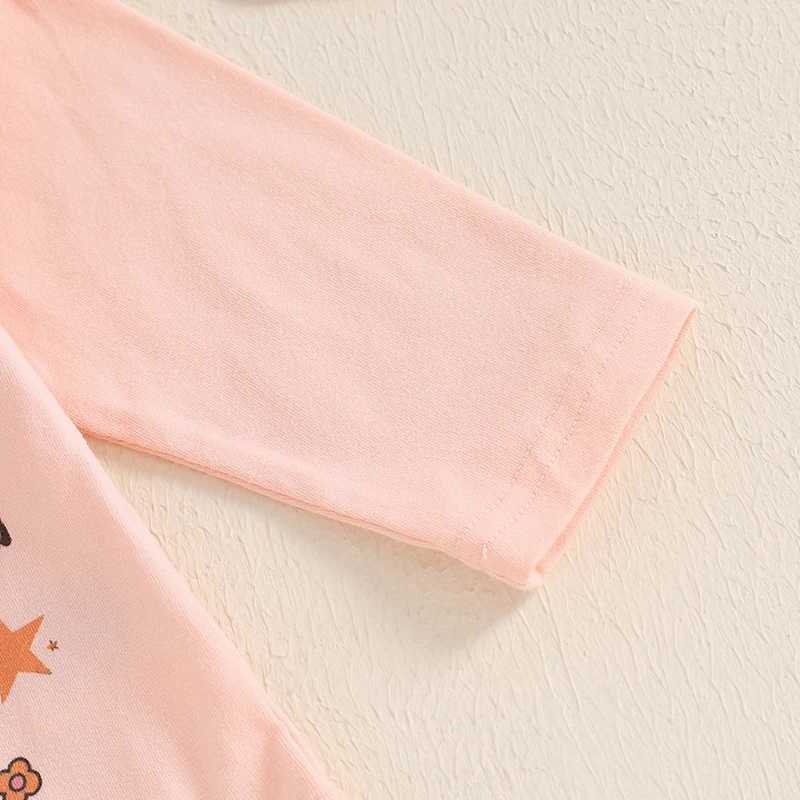 Clothing Sets Thanksgiving Turkey Print Long Sleeve Bodysuit and Pumpkin Patch Leggings Set with Matching Headband for Baby Girls H241126