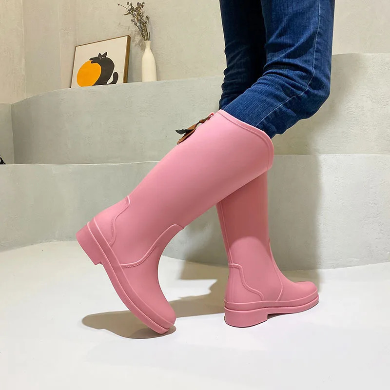 Womens high rubber boots waterproof work garden Galohes womens rain boots Botas De Caza Espanolas womens rain boots 241126
