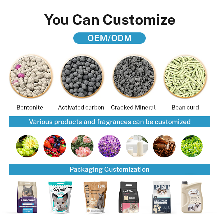Muawu Factory low-priced wholesale, natural low dust efficient deodorization ball magic bentonite cat litter sand