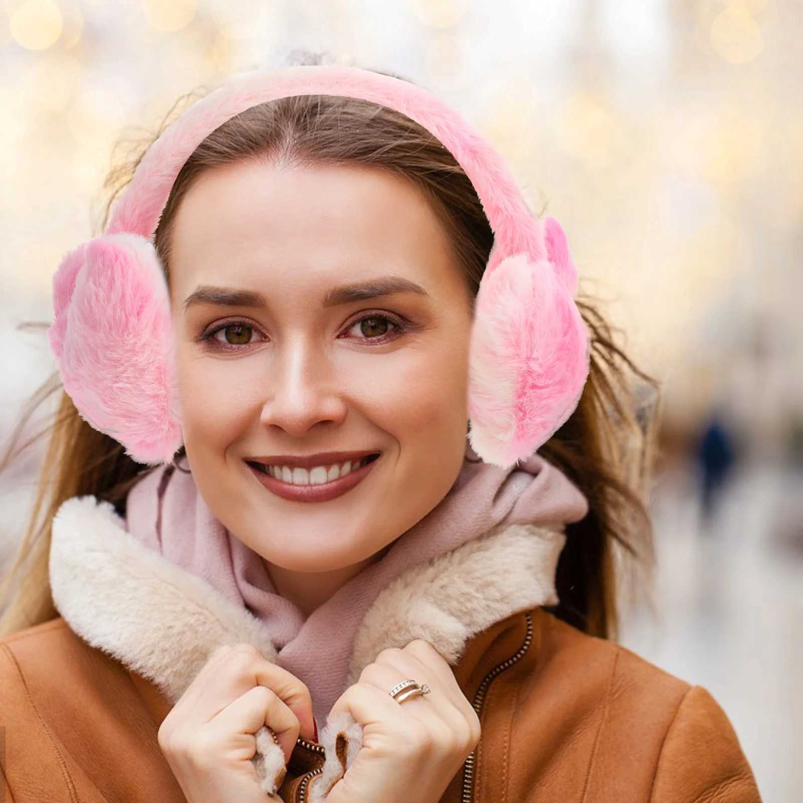 Warm Earmuff Fuzzy Ear Muff Heart She Ear Warmer Winter Pink Cute Earmuff Ear Cover For Women Kids Outdoor Ski RunningXJ241126