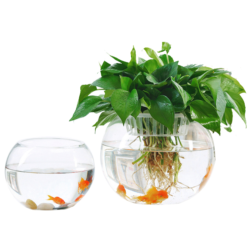 Wholesale Hight Quality Circular Fish tank Round Small/Mini Glass Portable Fish Tank