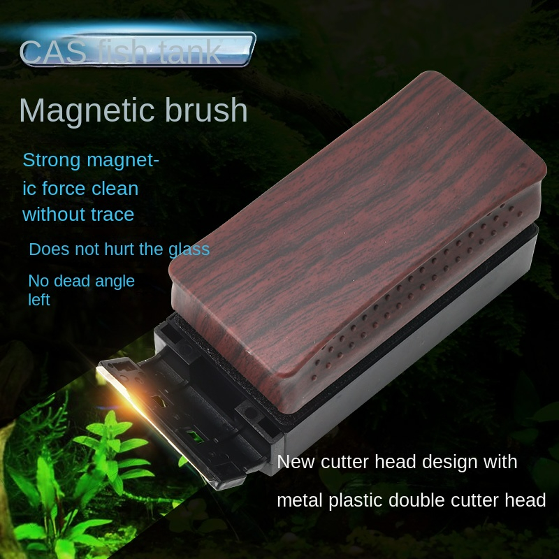 Aquarium fish tank glass cleaning magnetic suspension brush strong algae scraper