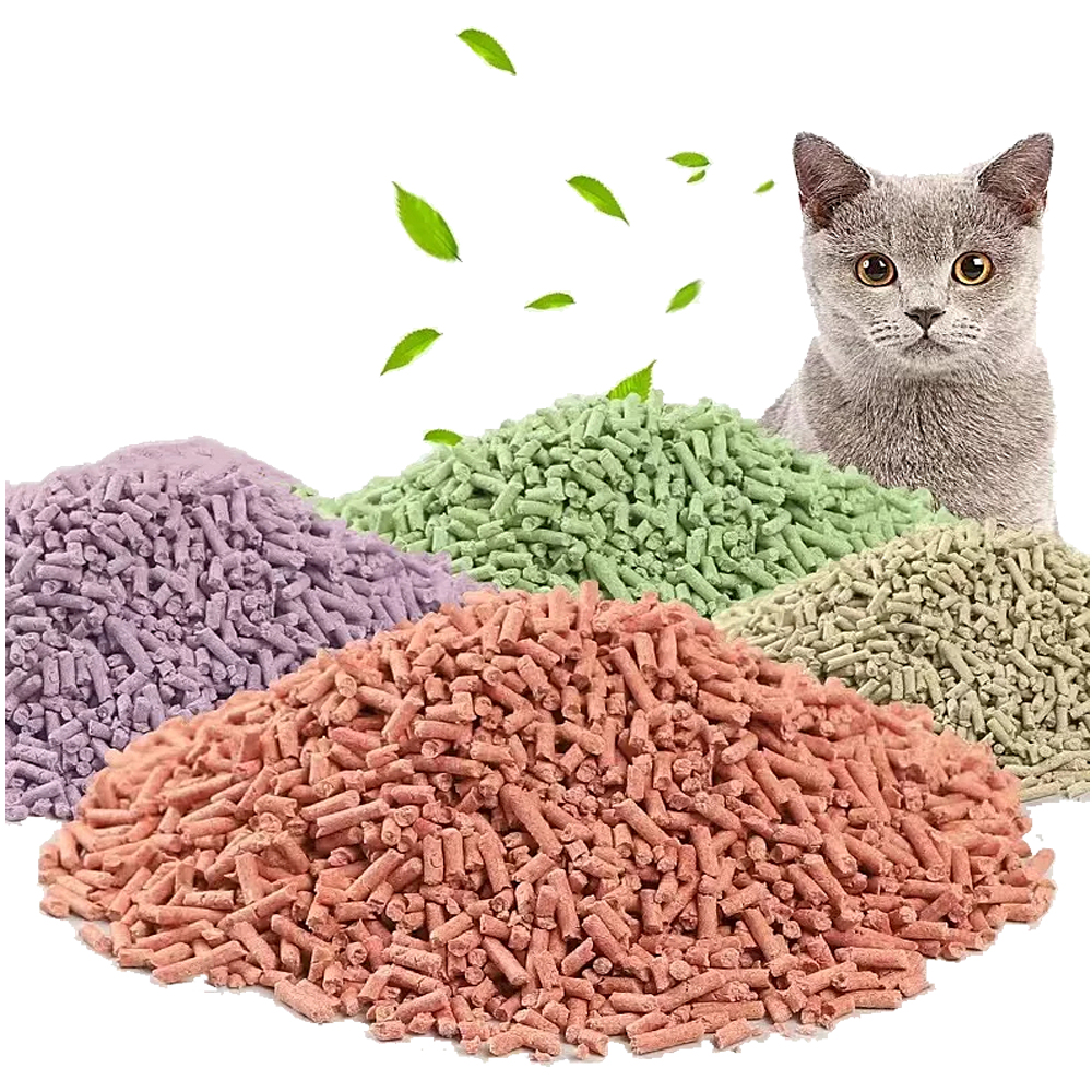 OEM/ODM Customized Dust Free Cat Sand Biodegradable 6L Scented Multiple Colors Soluble Plant Tofu Cat Litter