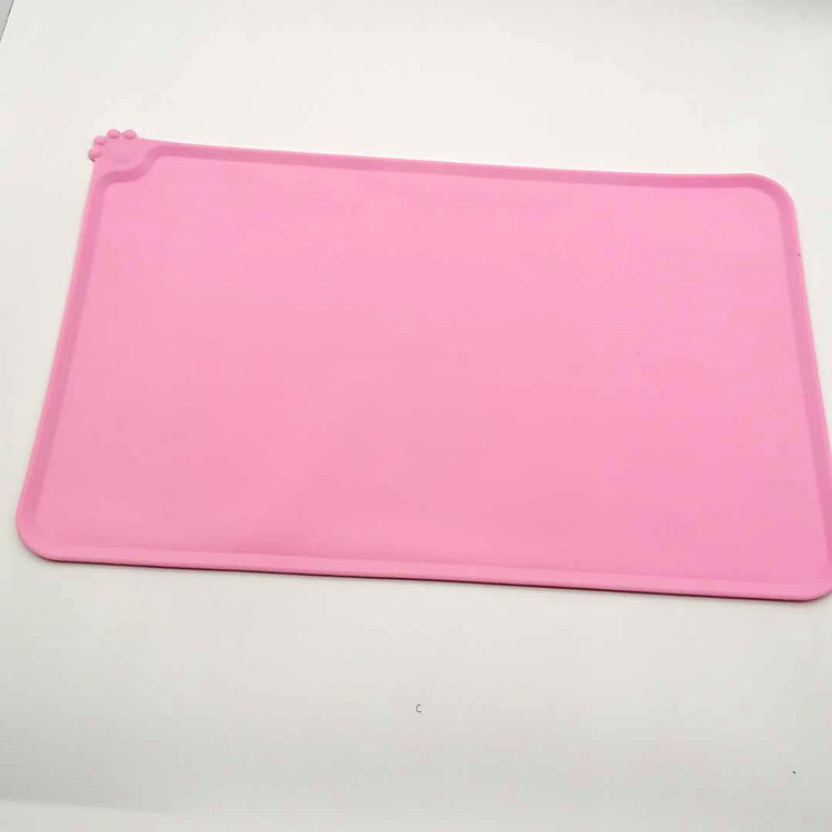 Non Slip Silicone Pet Bowl Mat Silicone Coated Pet Release Liner Mat